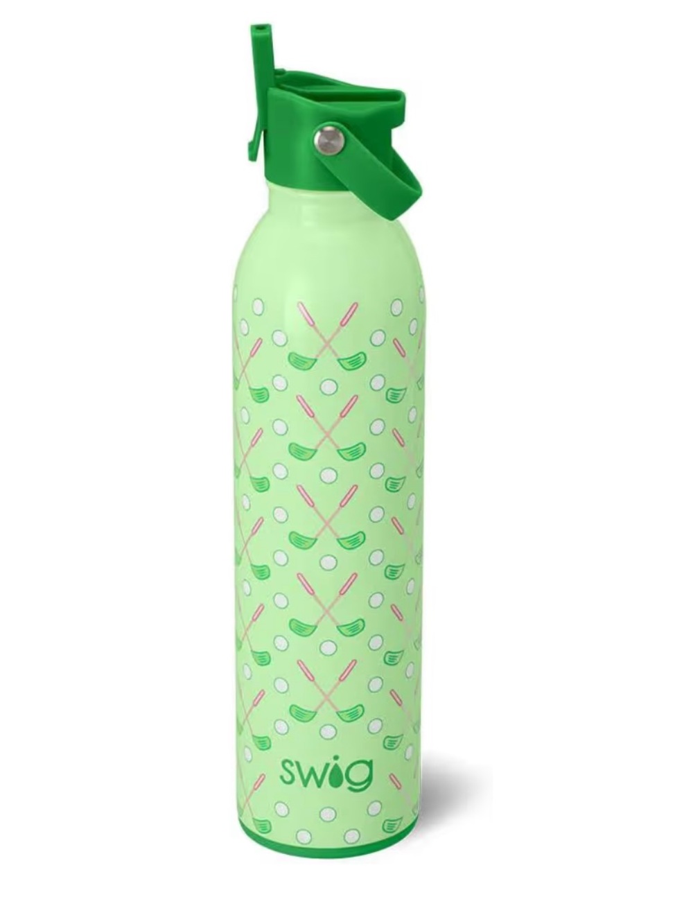 Brand New Swig Life 26oz Golf Print Tumbler with Straw & Lid in Tee Time Print